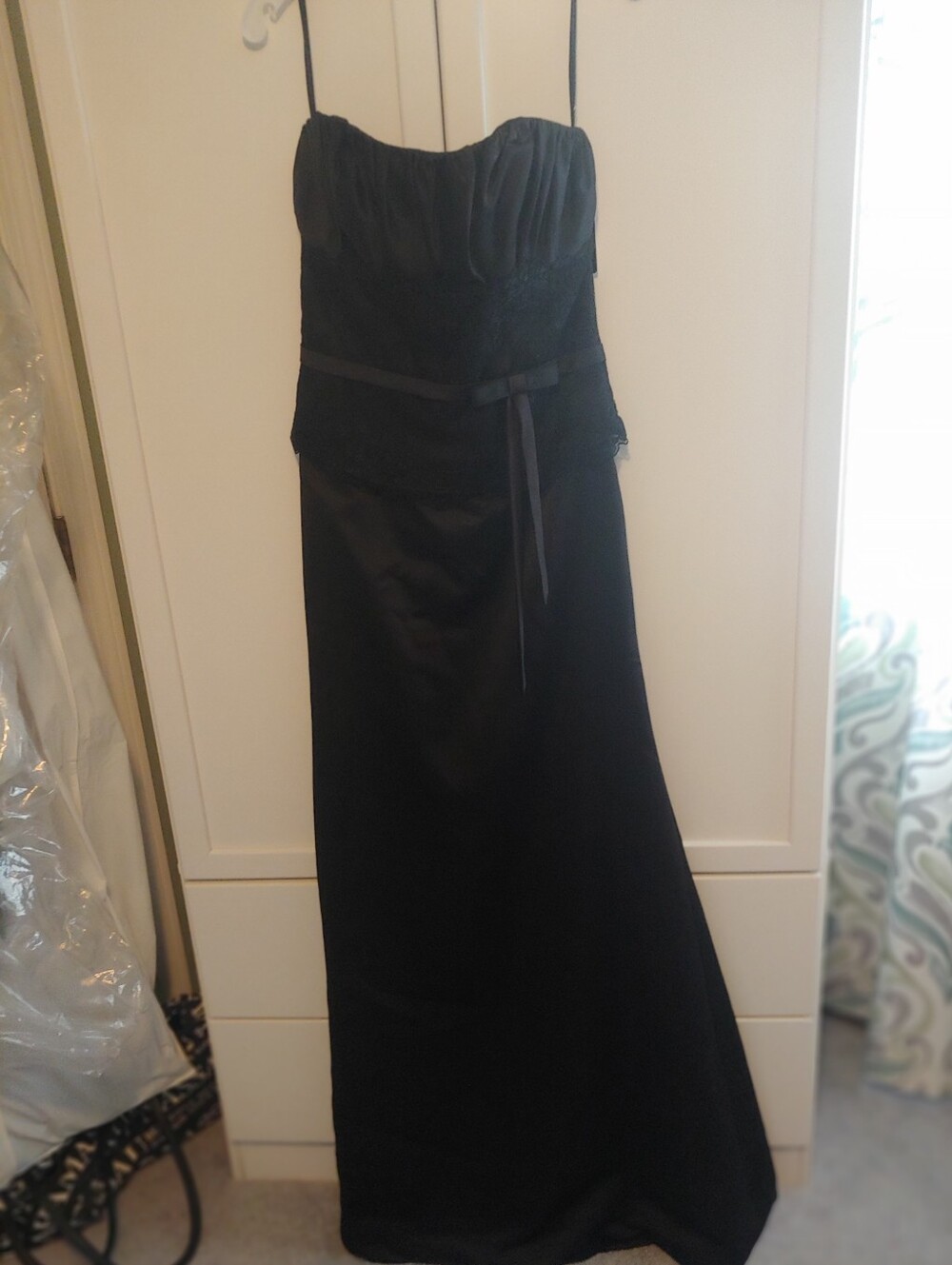 Bridesmaid Dress I Alexia Designs Elegant Black Strapless Dress Floor Length